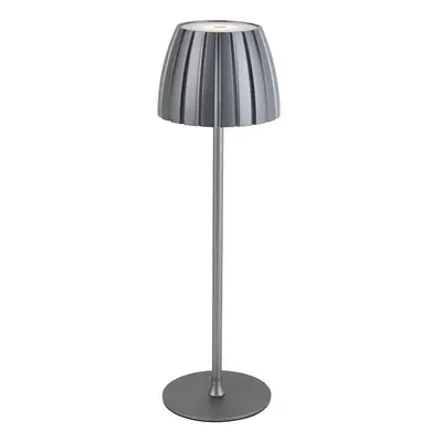 Moderní stolní lampa šedá 3-stupňová stmívatelná dobíjecí - Dolce