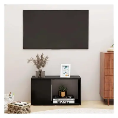 TV skříňka černá 60 x 24 x 32 cm dřevotříska