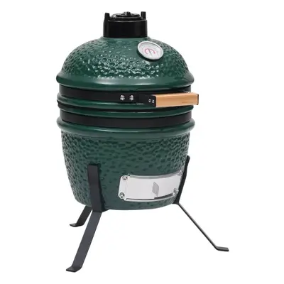 vidaXL Zahradní gril a udírna 2 v 1 Kamado keramický 56 cm zelený