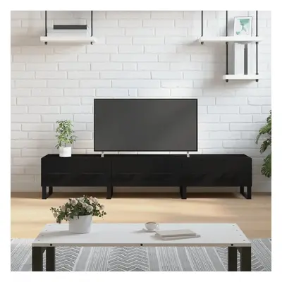 TV skříňka černá 150 x 36 x 30 cm kompozitní dřevo