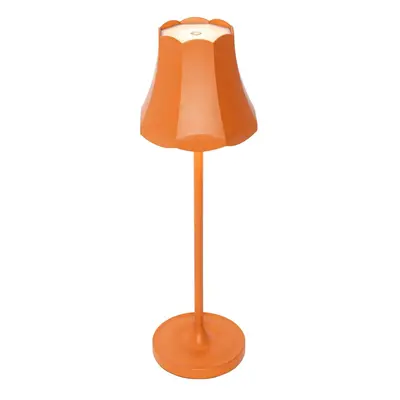 Retro stolní lampa oranžová dobíjecí IP44 - Granny