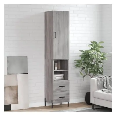 Skříň highboard šedá sonoma 34,5 x 34 x 180 cm kompozitní dřevo