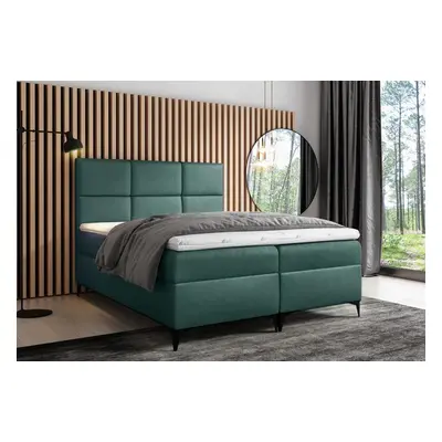 Expedo Čalouněná postel boxspring GRETA + vrchní matrace, 180x200, fancy 36