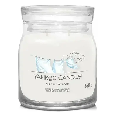 Yankee Candle vonná svíčka Signature ve skle střední Clean Cotton, 368 g