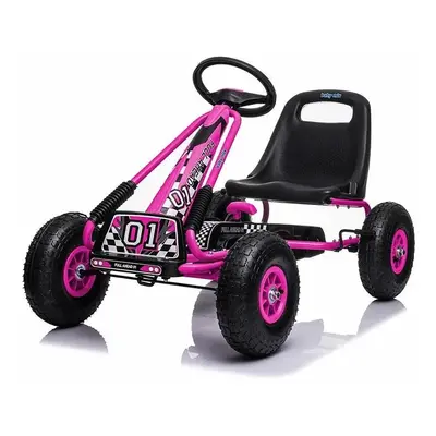 Baby Mix Dětská šlapací motokára Go-kart Razor, růžová