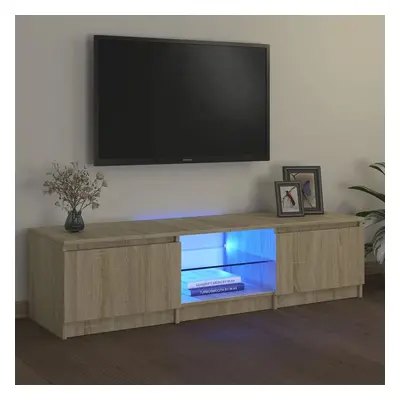 vidaXL TV skříňka s LED osvětlením dub sonoma 140 x 40 x 35,5 cm