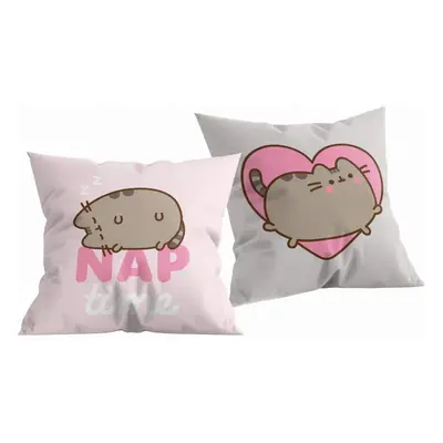 Oboustranný polštář kočička Pusheen - motiv NAP time - 40 x 40 cm