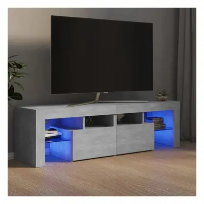 TV skříňka s LED osvětlením betonově šedá 140 x 36,5 x 40 cm