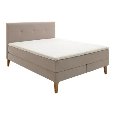 Béžová boxspring postel 160x200 cm Stockholm – Meise Möbel