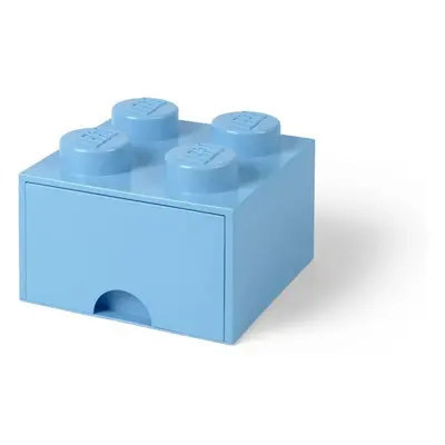 Světle modrý úložný box čtverec LEGO®