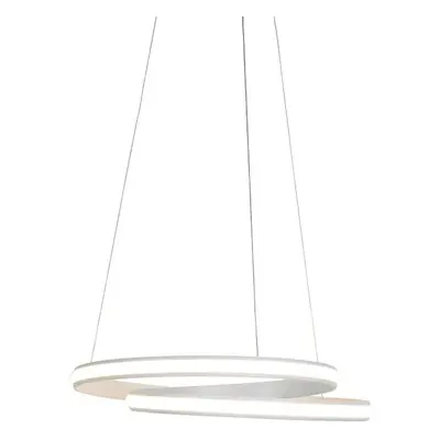 Moderní závěsná lampa bílá 55cm včetně LED - Rowan