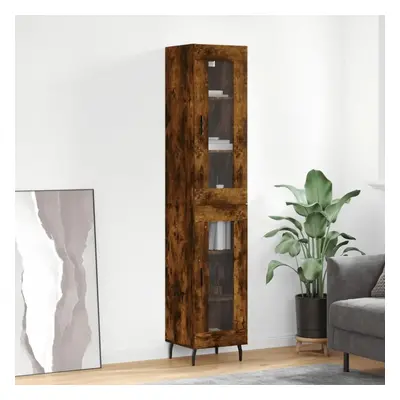 Skříň highboard kouřový dub 34,5 x 34 x 180 cm kompozitní dřevo