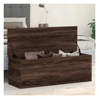 Úložný box hnědý dub 102 x 35 x 35 cm kompozitní dřevo