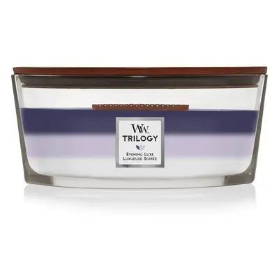 WoodWick vonná svíčka s dřevěným knotem Elipsa Trilogy Evening Luxe 453 g