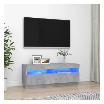 TV skříňka s LED osvětlením betonově šedá 100 x 35 x 40 cm