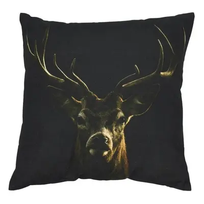 Černý polštář s jelenem Black Deer - 50*10*50cm