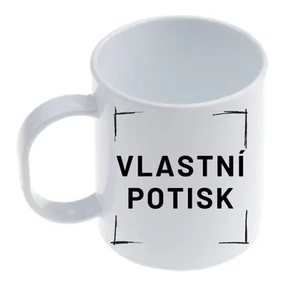 Plastový hrníček s vlastním potiskem bílý (Varianta A) - Kvalitní samolepky.cz