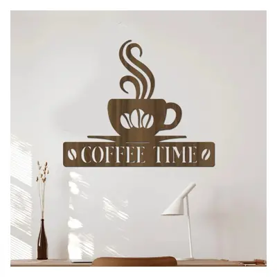 dřevo života Dřevěná dekorace COFFEE Rozměry (cm): 40x34, Zvolte barvu dekoru: Dub zlatý