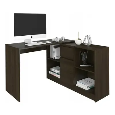 MBN Počítačový stůl s komodou MODERN N14 120 cm - Wenge