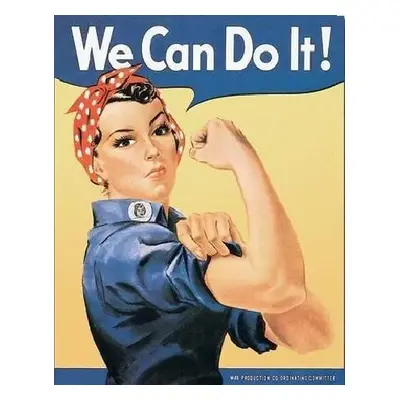 Plechová cedule ROSIE THE RIVETOR - we can do it