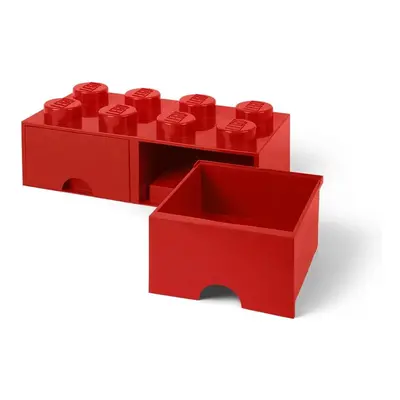 Červený úložný box se dvěma šuplíky LEGO®