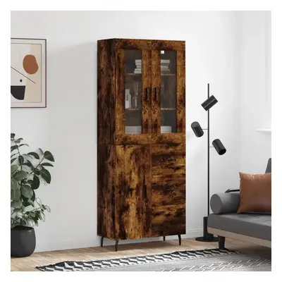 Skříň highboard kouřový dub 69,5 x 34 x 180 cm kompozitní dřevo