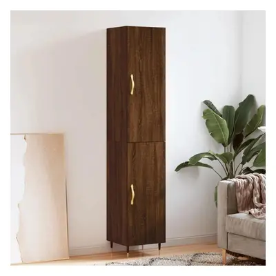 Skříň highboard hnědý dub 34,5 x 34 x 180 cm kompozitní dřevo