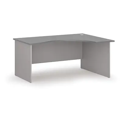 Ergonomický kancelářský pracovní stůl PRIMO GRAY, 1600 x 1200 mm, pravý, šedá/grafit