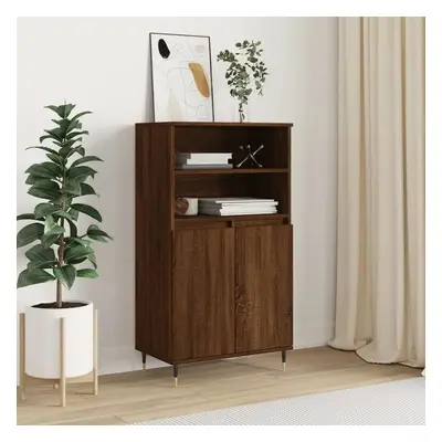 Skříň highboard hnědý dub 60 x 36 x 110 cm kompozitní dřevo