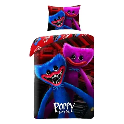 Bavlněné ložní povlečení Poppy Playtime - Huggy Wuggy a Kissy Missy - 100% bavlna - 70 x 90 cm +