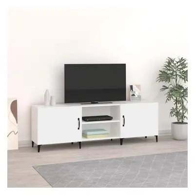 TV skříňka bílá 150 x 30 x 50 cm kompozitní dřevo