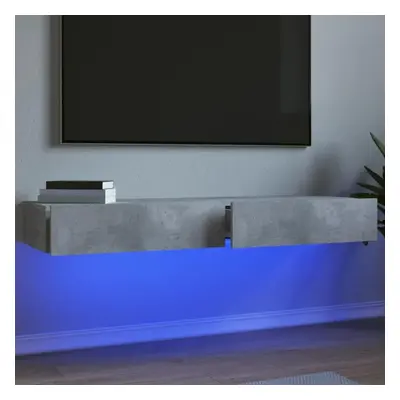 TV skříňky s LED osvětlením 2 ks betonově šedé 60x35x15,5 cm