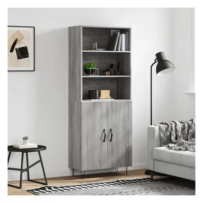 Skříň highboard šedá sonoma 69,5 x 34 x 180 cm kompozitní dřevo