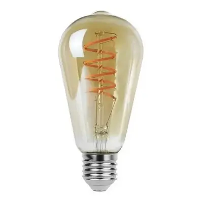 RabaluxDekorativní LED filament žárovka s točeným vláknem, jantarová, E27, ST64, 4W, 300lm, 2200