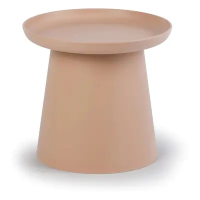 Plastový kávový stolek FUNGO, průměr 500 mm, cihlový