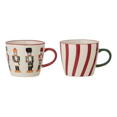 Bloomingville, Sada vánočních hrnečků Jolly Mug | červená