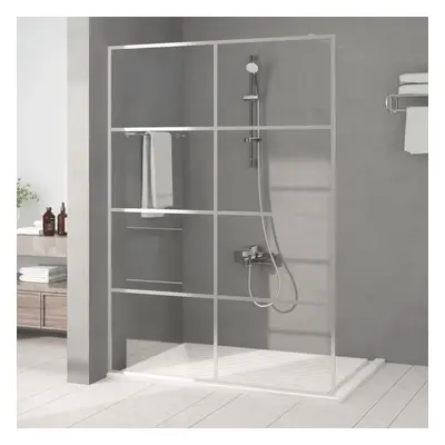 Sprchová zástěna walk-in stříbrná 140 x 195 cm čiré ESG sklo