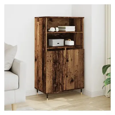 Skříň highboard old wood 60 x 36 x 110 cm kompozitní dřevo