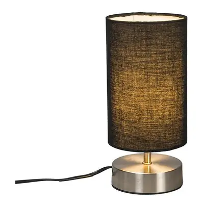 Moderní stolní lampa černá s ocelí - Milo 2