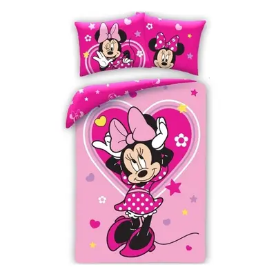 Bavlněné ložní povlečení Minnie Mouse - Disney - 100% bavlna - 70 x 90 cm + 140 x 200 cm