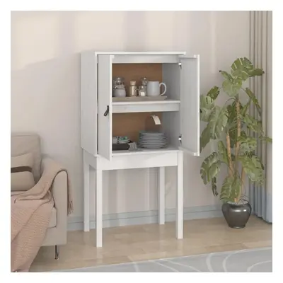 Skříň highboard bílá 60 x 40 x 120 cm masivní borové dřevo