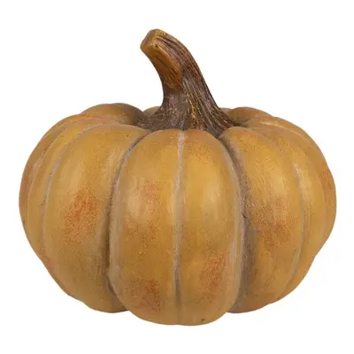 Oranžová antik dekorace dýně Pumpkin Carbassa - Ø 16*12 cm