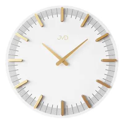 JVD Designové minimalistické bílé hodiny JVD HC401.1