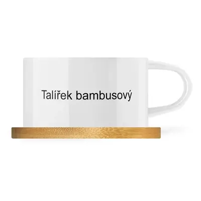 Hrnek makronka "Květiny", + bambusový talířek