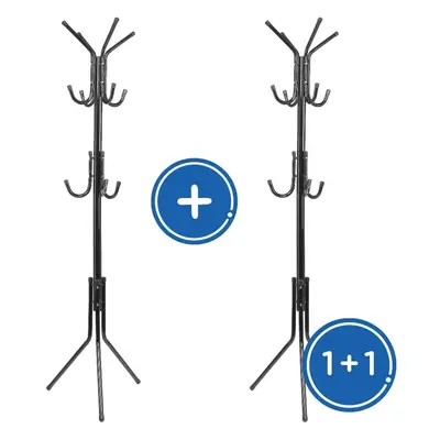 Stojanový věšák Harlan 1 + 1 ZDARMA, černá