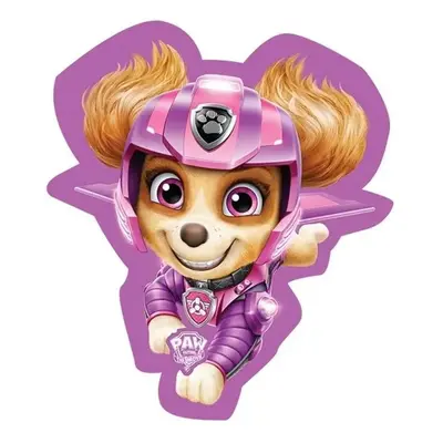 Tvarovaný 3D polštářek Tlapková patrola - Paw Patrol - motiv Skye v akci - 41 x 34 cm