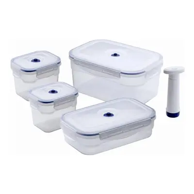 Set 4 boxů na potraviny a vakuové pumpy Compactor Food Saver