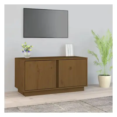 TV skříňka medově hnědá 80x35x40,5 cm masivní borové dřevo