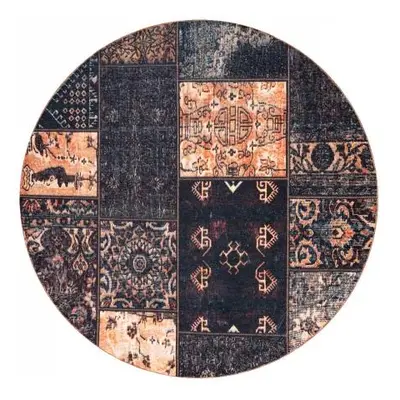 koberec ANTIKA ancient chocolate kulatý, moderní patchwork, řecký omy velikost kruh 160 cm | krá