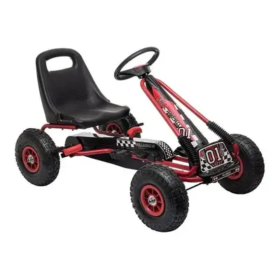 Baby Mix Dětská šlapací motokára Go-kart Razor, červená